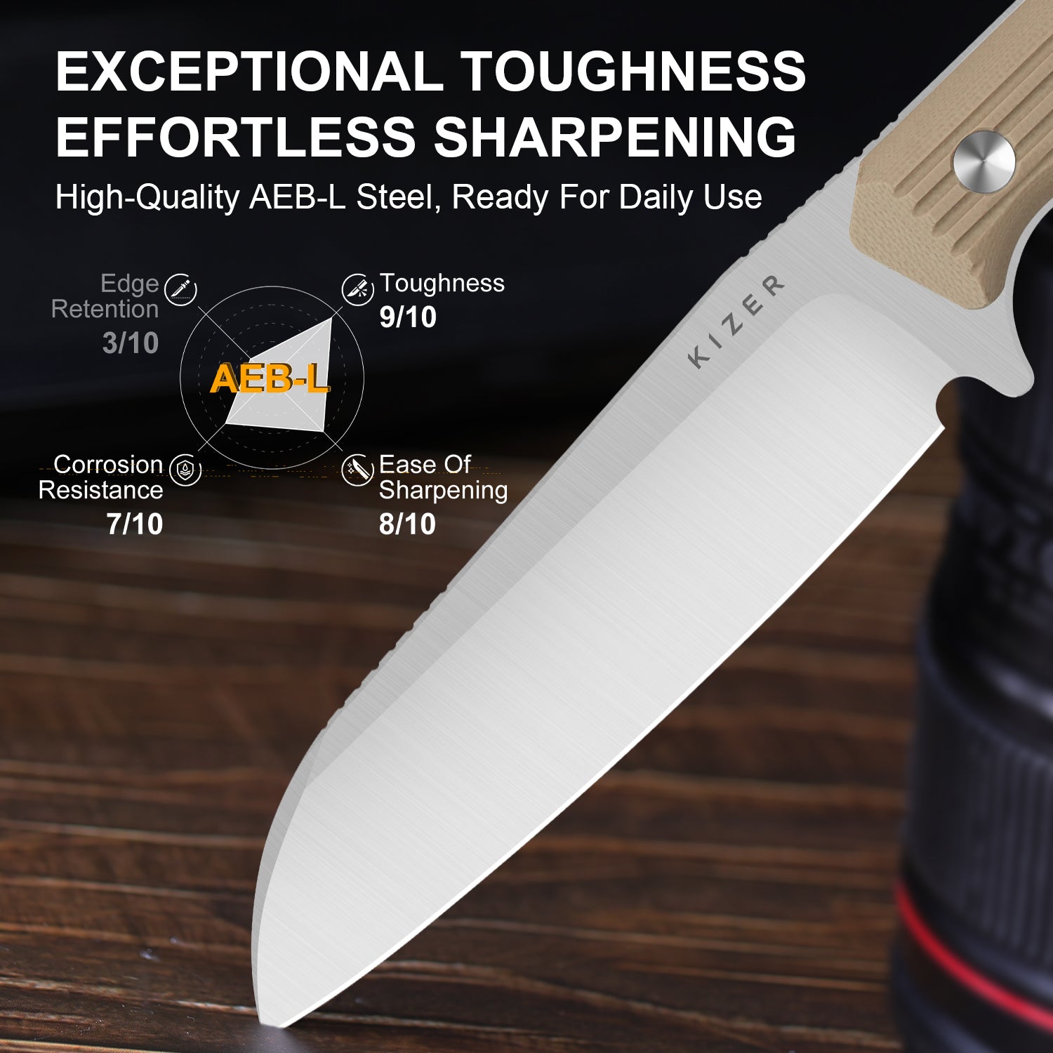 Begleiter® Fix | AEB-L+Hollow Grind | G10 | Hollow Grind | KizerV™ 1045MS2