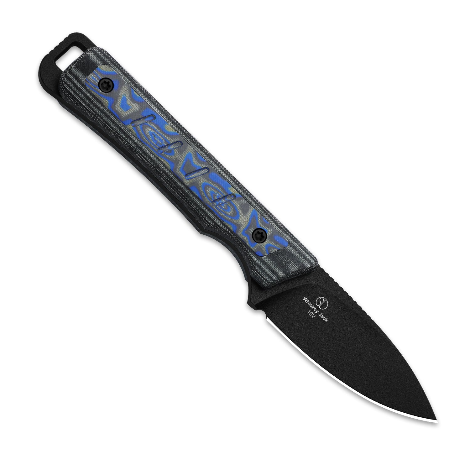 Whiskey Jack | 10V | Micarta With Vortex Pattern | Skeletonized Tang | KizerV™ 1108A1