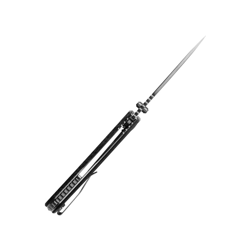 Kizer Justice N690 Blade Liner Lock Denim Micarta Handle V4543N6 (3.80 " Satin)