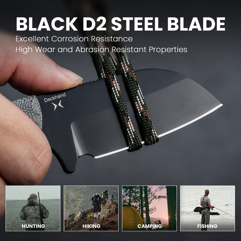 Kizer Deckhand D2 Compact Fixed Blade G10+Micarta Handle 1062A2(2.94 " Black）