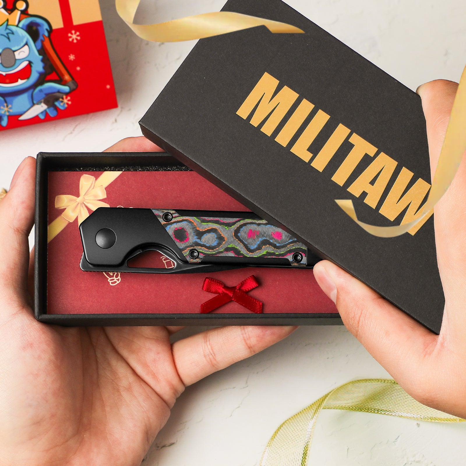 Mini Militaw® | M390 | Titanium+Camo Carbon| DLC | KizerB™ 3634SA1