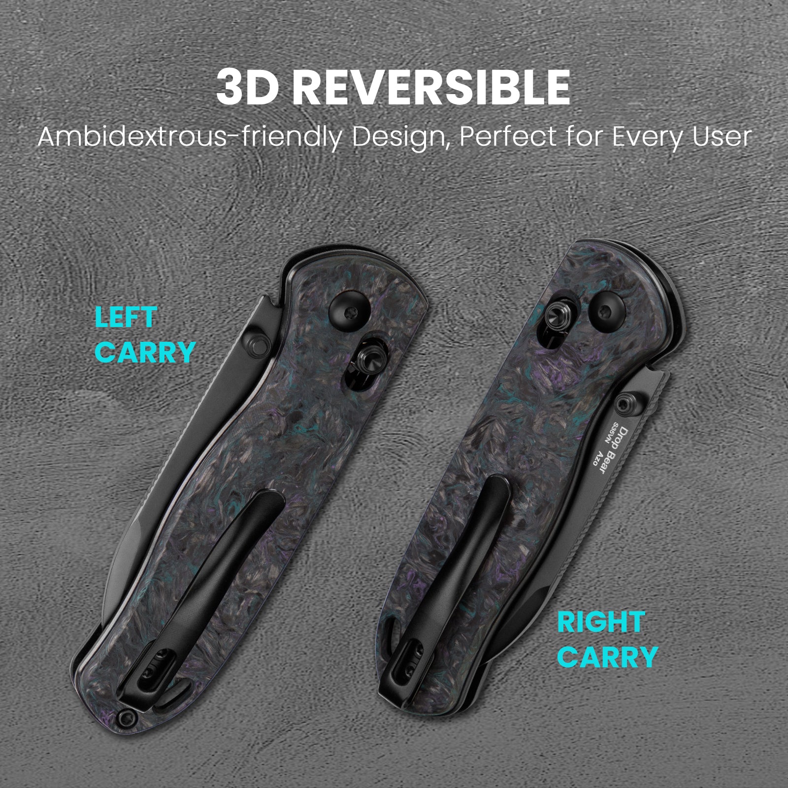 Drop Bear® | Kizer Clutch Lock™ | S35VN | Fatcarbon | KizerB™ 3619A4