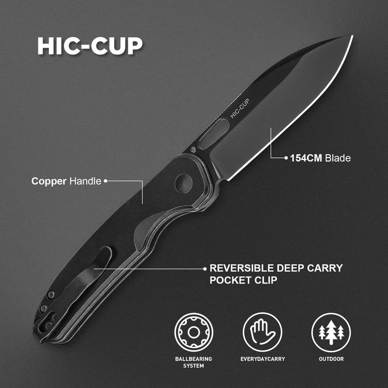 Kizer HIC-CUP Button Lock Copper Handle V3606M1  Exclusive