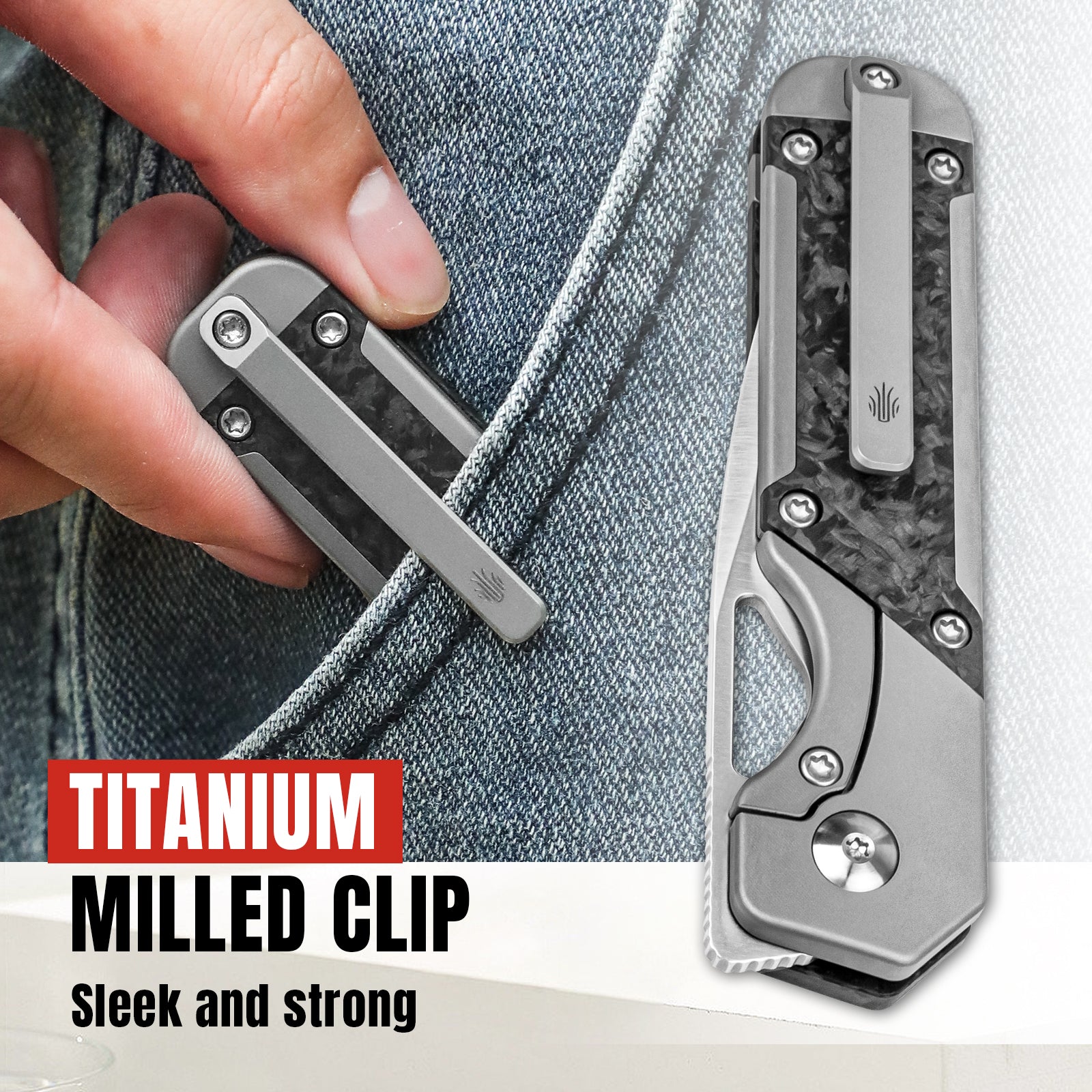 Mini Militaw® | S45VN | Titanium+Carbon Fiber | KizerB™ 3634SA4