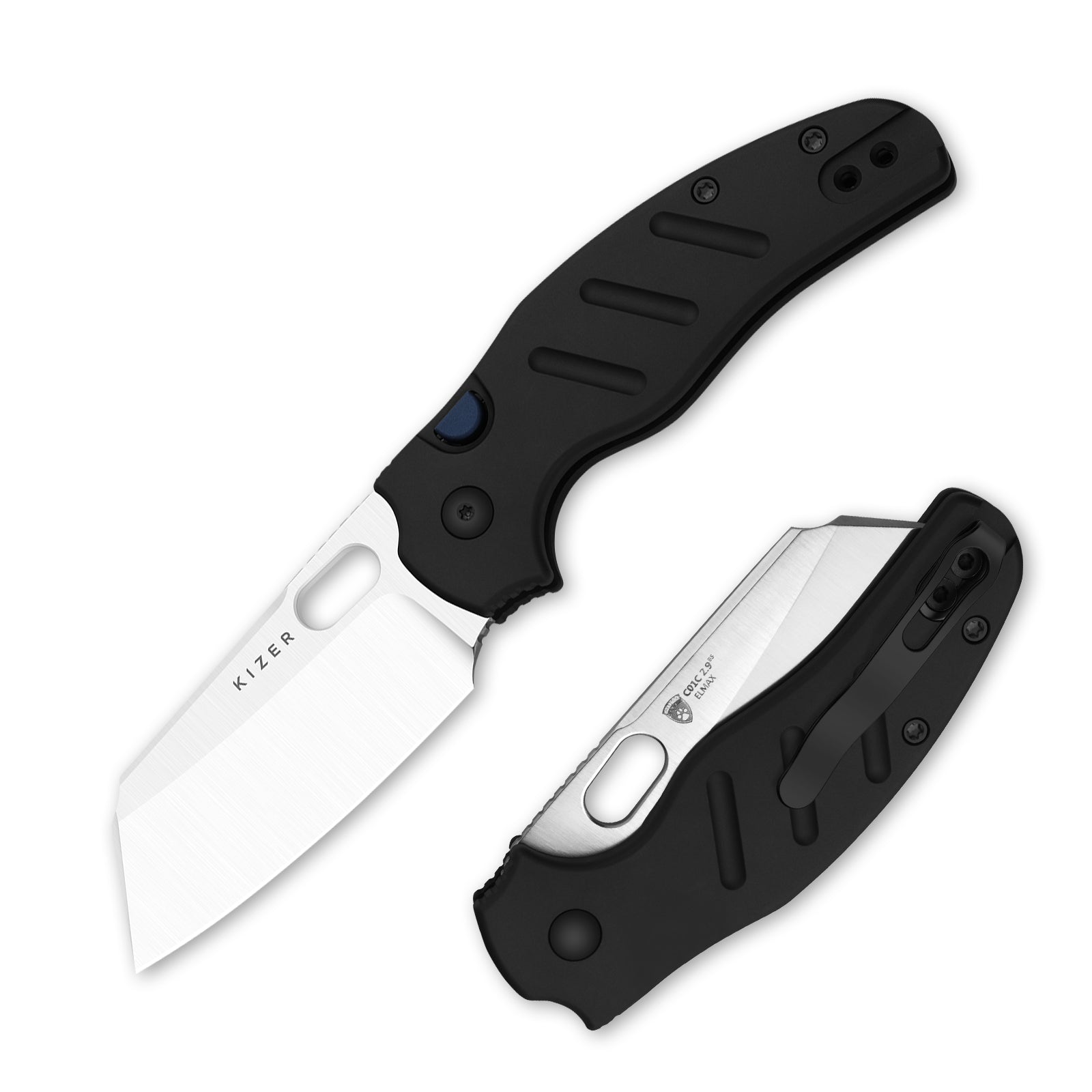 Sheepdog® Knives C01C | Kizer Button Liner Lock™ | ELMAX | Aluminum | KizerB™ 3488.29BSA1