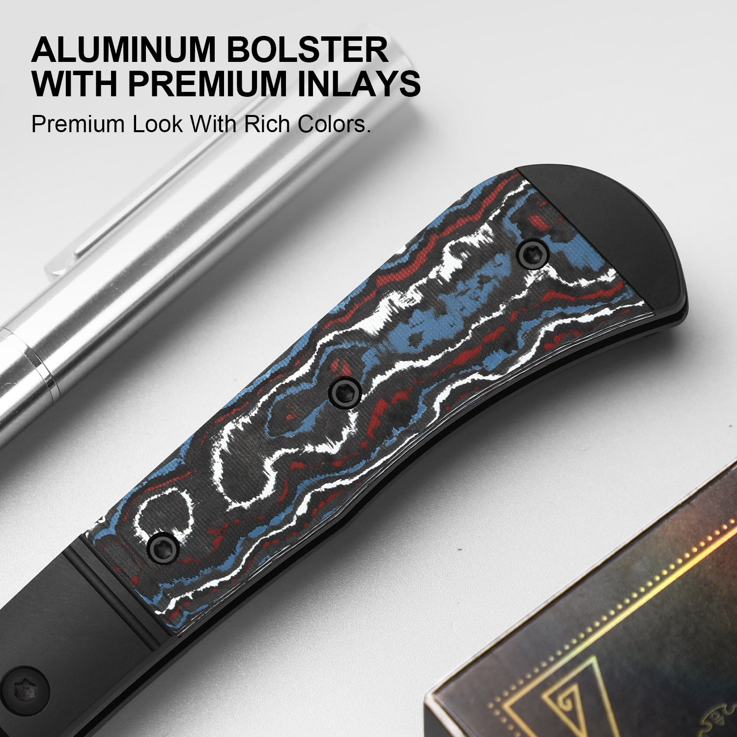 Trestle D | Ultra DLC | S90V | Aluminum & Fat Carbon | Slip Joint | KizerB™ 3760A1