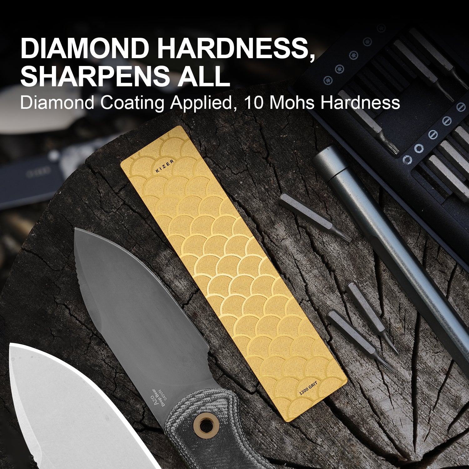 Manganese Steel EDC Pocket Whetstone T119