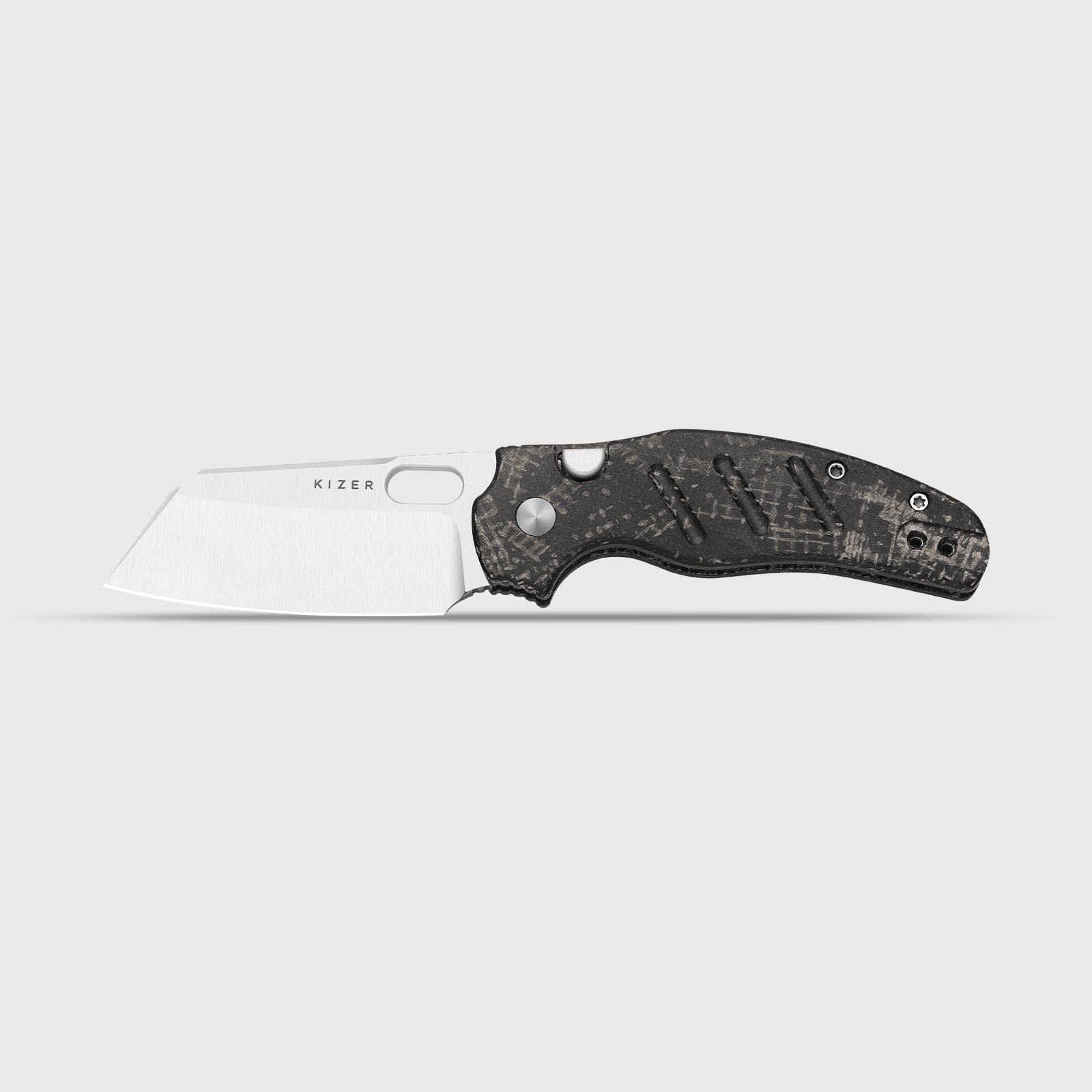 Sheepdog® C01C 2.9 BS | Current Micarta (Black Burlap) | Kizer Button Liner Lock™ | Nitro-V | KizerV™ 3488.29BSA5