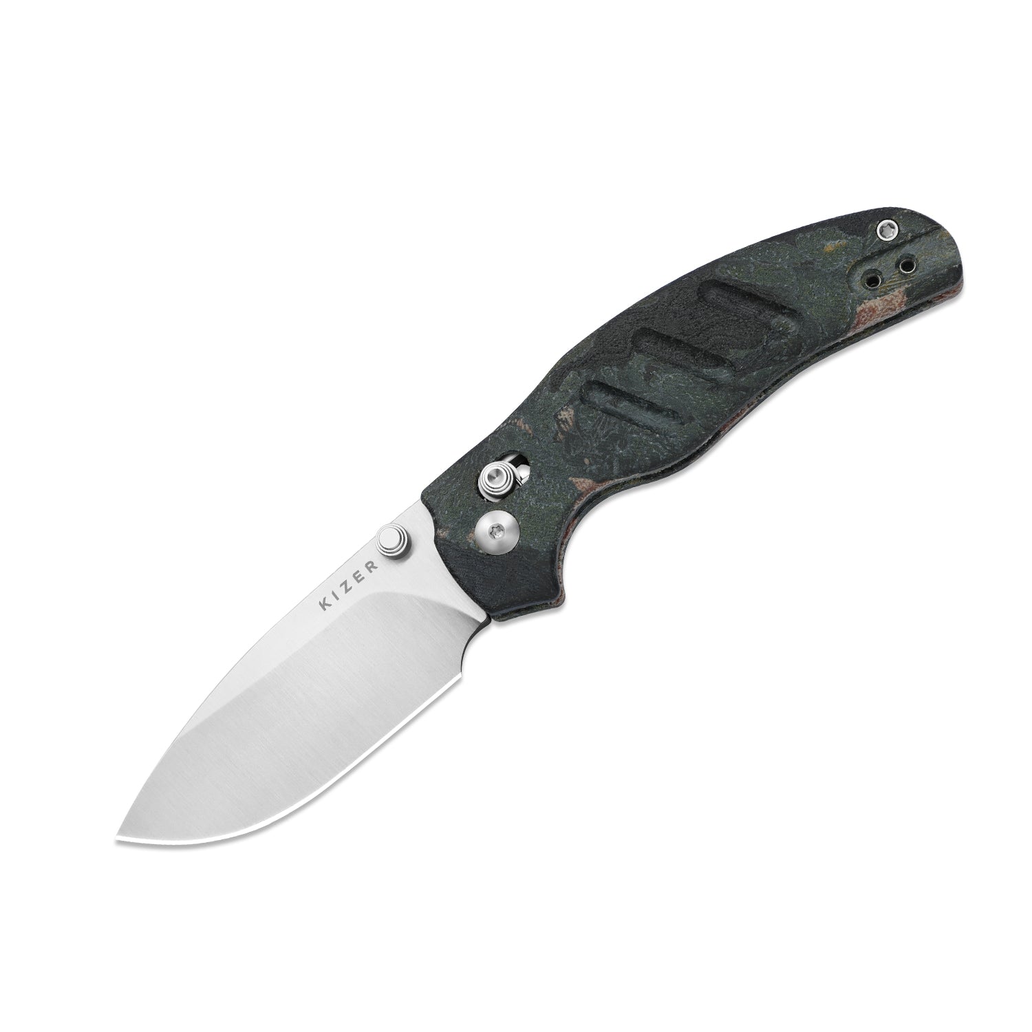 Sheepdog® C01C 2.9 CD | Current Micarta (Blue Burl Canvas) | Kizer Clutch Lock™ | Nitro-V | KizerV™ 3488.29CDA3