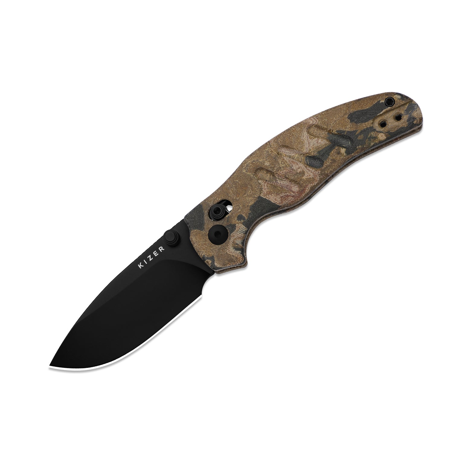 Sheepdog® C01C 2.9 CD | Current Micarta (Yellow Burl Canvas) | Kizer Clutch Lock™ | Nitro-V | KizerV™ 3488.29CDA4