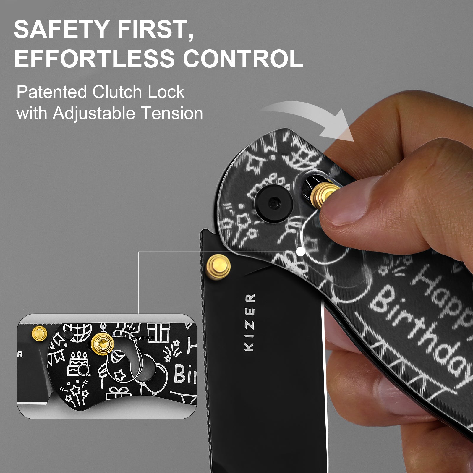 Drop Bear® | Kizer Clutch Lock™ | Nitro-V | Acrylic | KizerV™ 3619A13