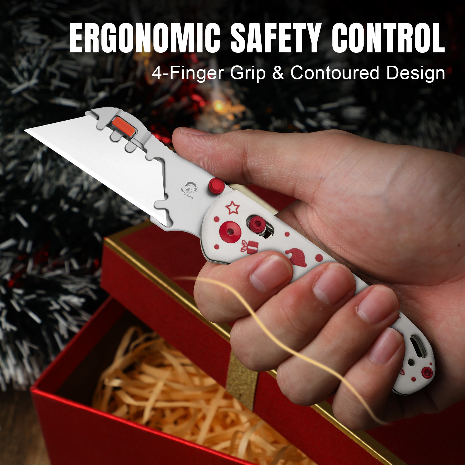 Christmas | Uti BEAR 2 | 5CR15MOV | G10 | Dropbear® Utility Knives | V3619JMC2 | Limited