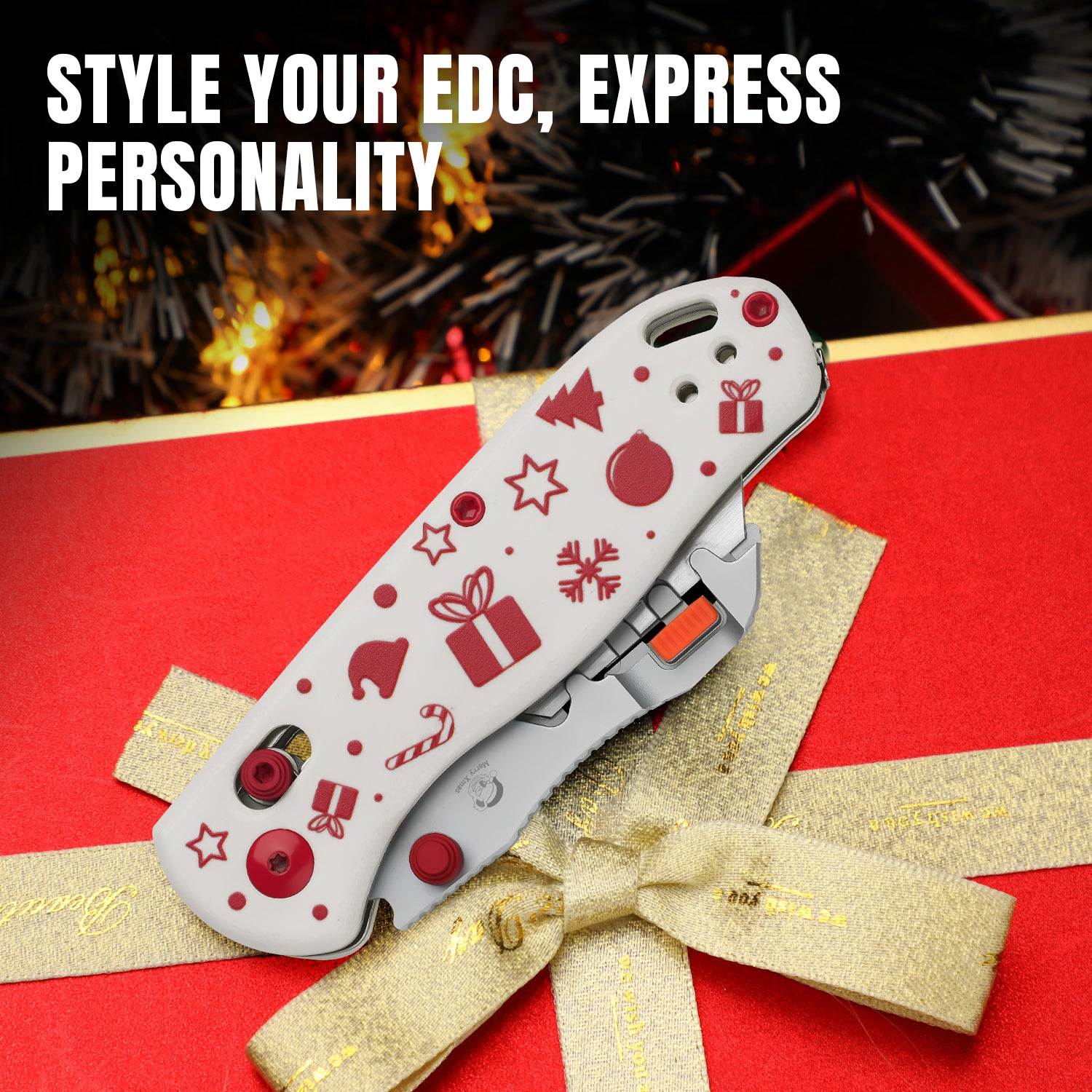 Christmas | Uti BEAR 2 | 5CR15MOV | G10 | Dropbear® Utility Knives | V3619JMC2 | Limited