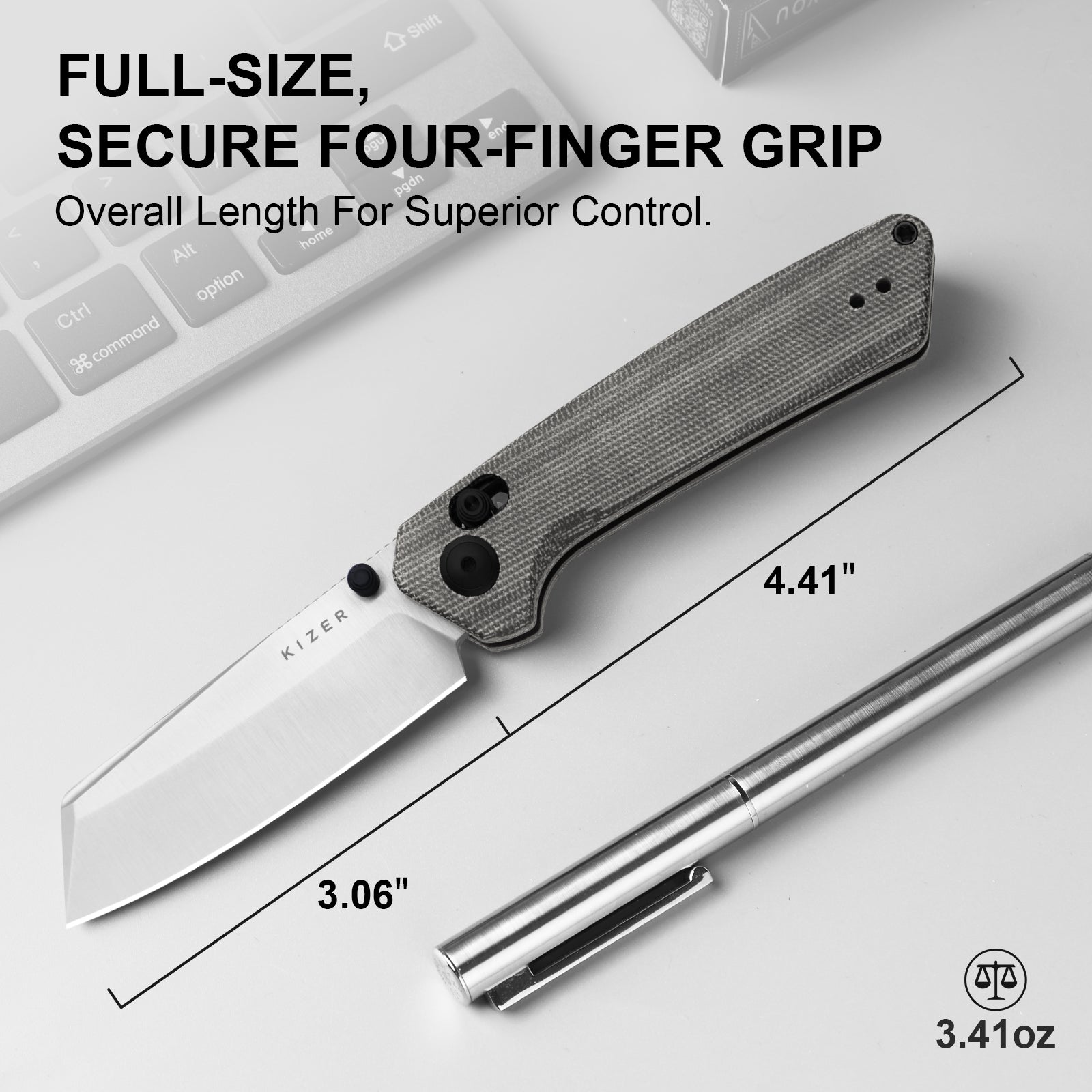 Madrac | Kizer Clutch Lock™ | Norplex UltreX™ Micarta | Nitro-V | KizerV™ 3693A3