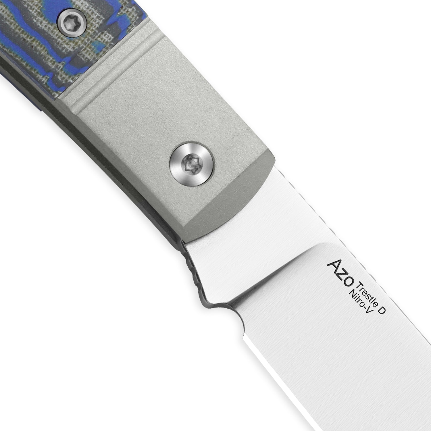 Trestle D | Micarta With Vortex Pattern | Slip Joint | Nitro-V | KizerV™ 3760A2