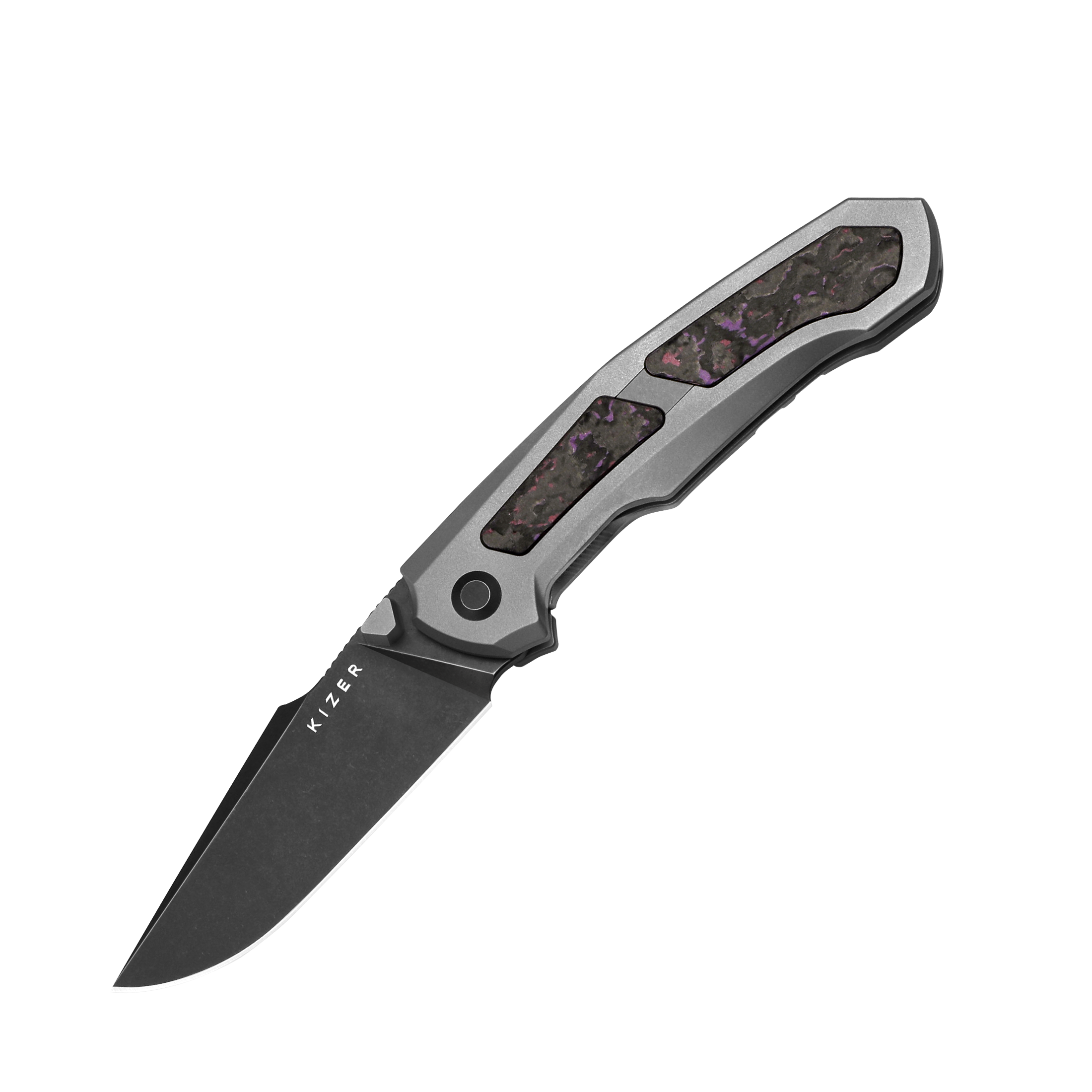 Feweed | S35VN | Titanium+ Fat Carbon(Purple haze Feweed | S35VN | Titanium+ Fat Carbon(Purple haze