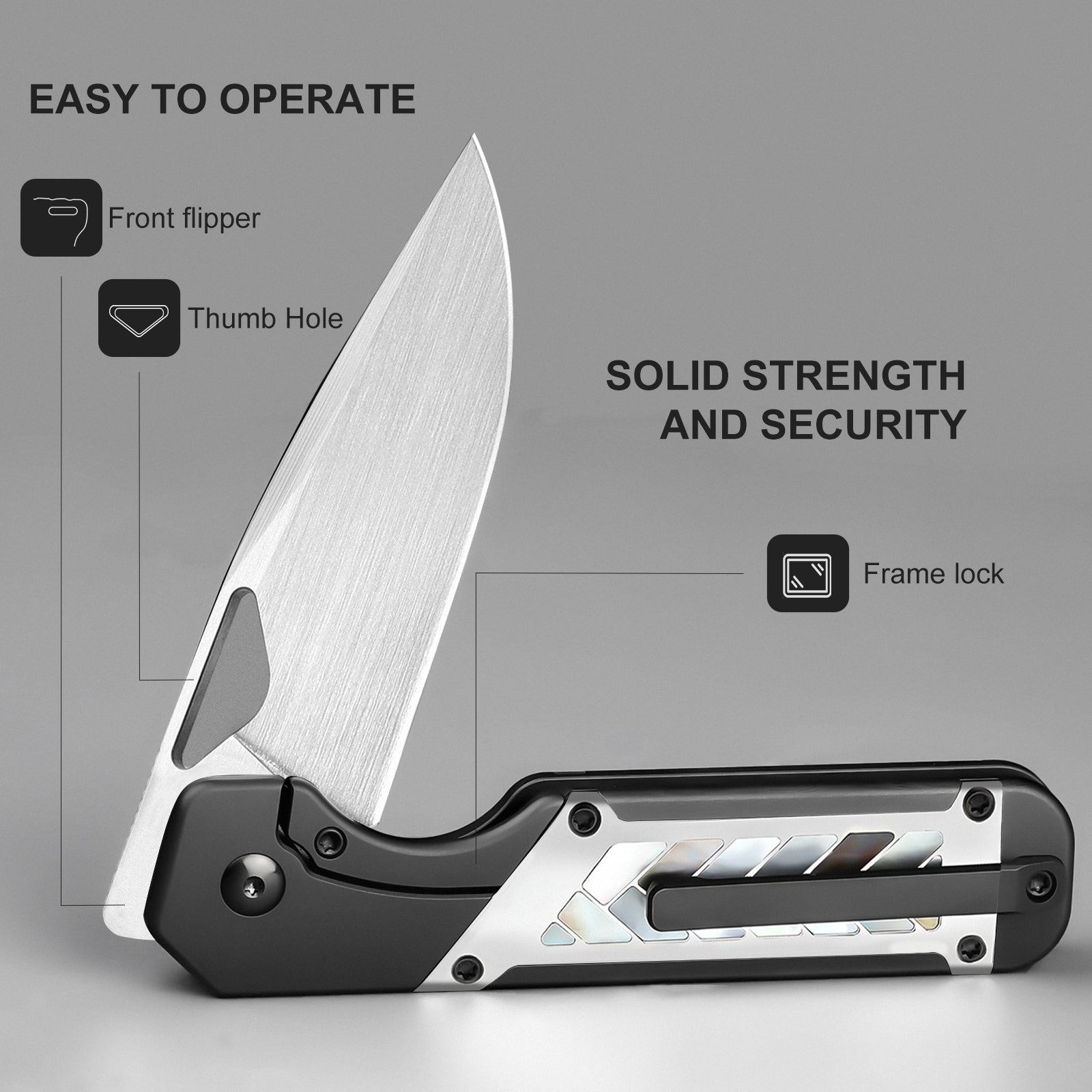 Militaw® | M390 | Titanium & Mother of pearl | Limited 25pcs | Exclusive | KizerB™ 3634A7