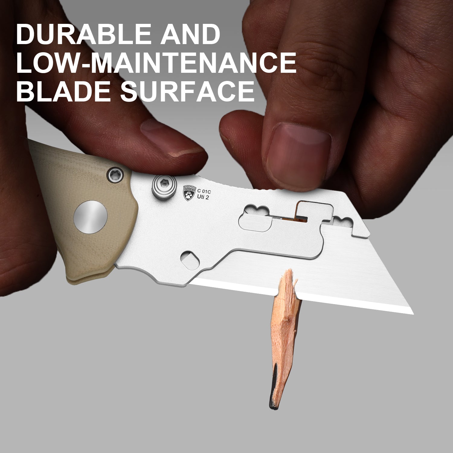 Sheepdog® Utility Knives | Kizer Button Liner Lock™ | C01C Uti 2 | 5Cr15MoV | KizerV™ 3488.29JNA2