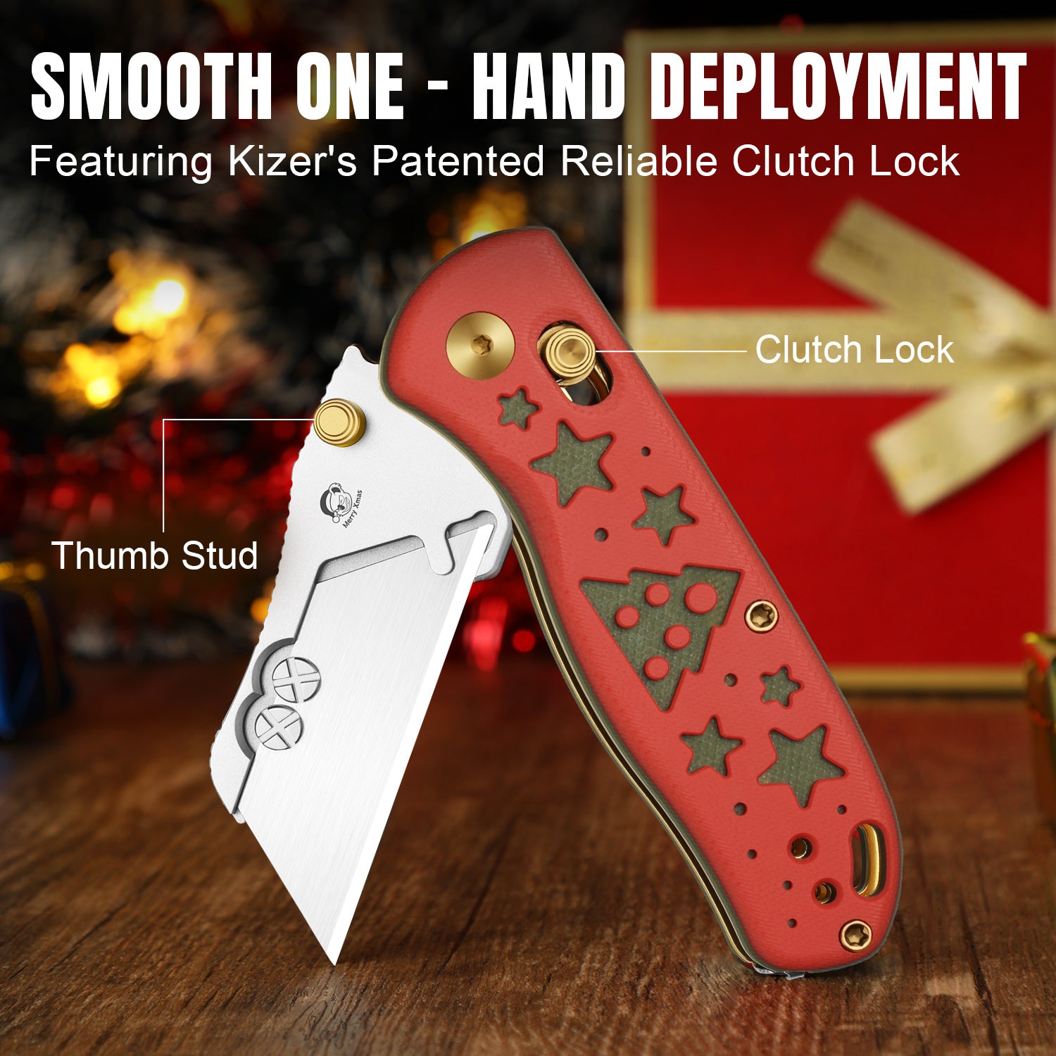 Christmas |Uti BEAR 1 | 5CR15MOV | G10 | Dropbear® Utility Knives | V3619JMC1 | Limited