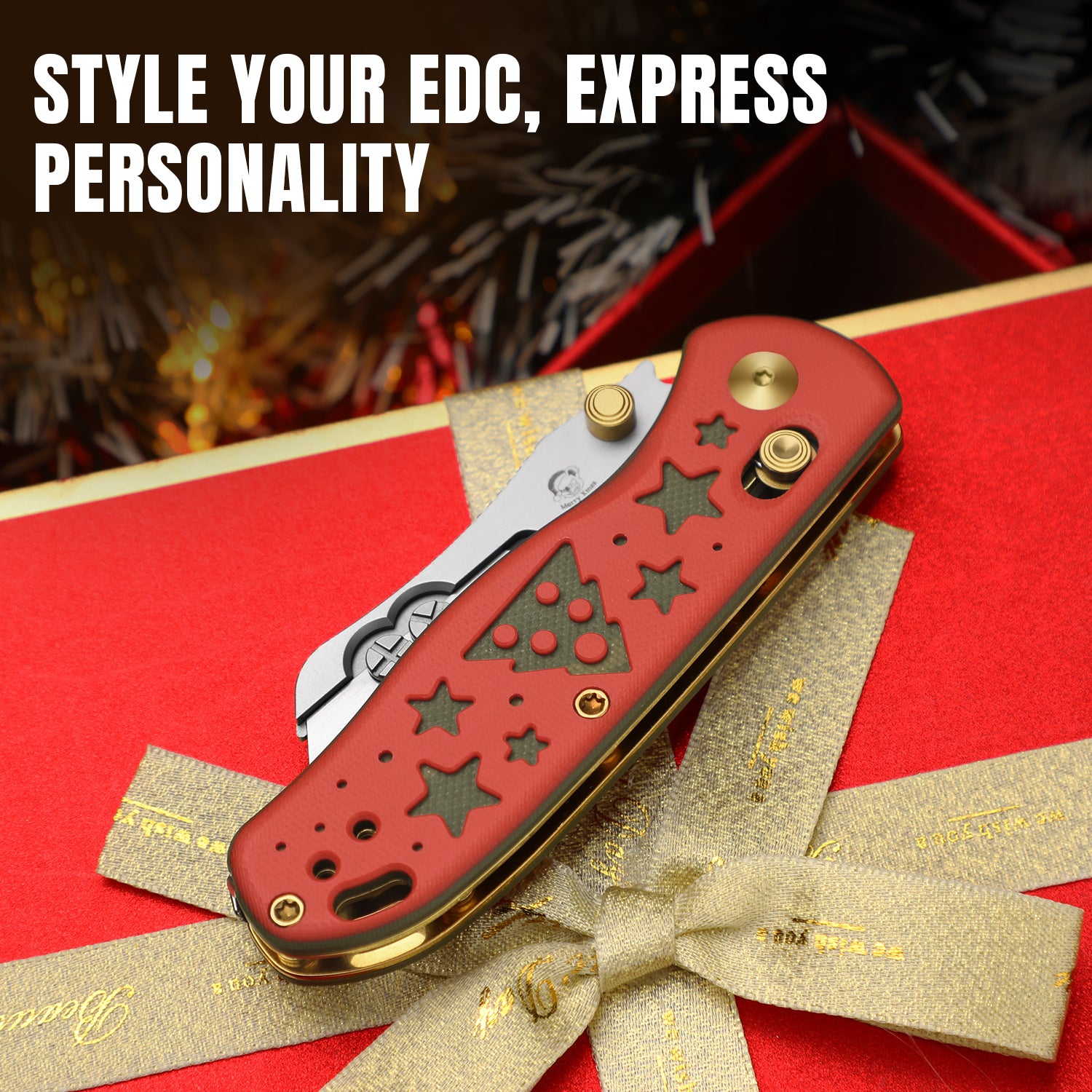 Christmas |Uti BEAR 1 | 5CR15MOV | G10 | Dropbear® Utility Knives | V3619JMC1 | Limited