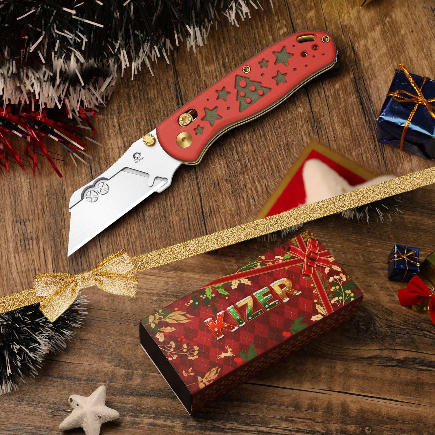 Christmas |Uti BEAR 1 | 5CR15MOV | G10 | Dropbear® Utility Knives | V3619JMC1 | Limited