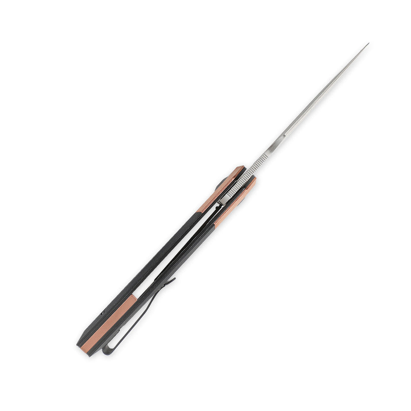 Kizer Manganas Grazioso Liner Lock Knife Black G10 & Copper V4572N1 (3.3" Satin)