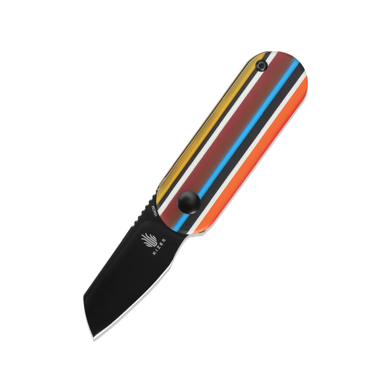 Kizer Serape Series Mini Bay No Lock Knife Colour G10 Handle V2583C1 (1.875'' Black)