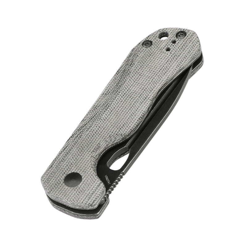 Kizer Bugai 3V Blade Liner Lock Micarta Handle V3627A1(3.11" Black Stonewash)