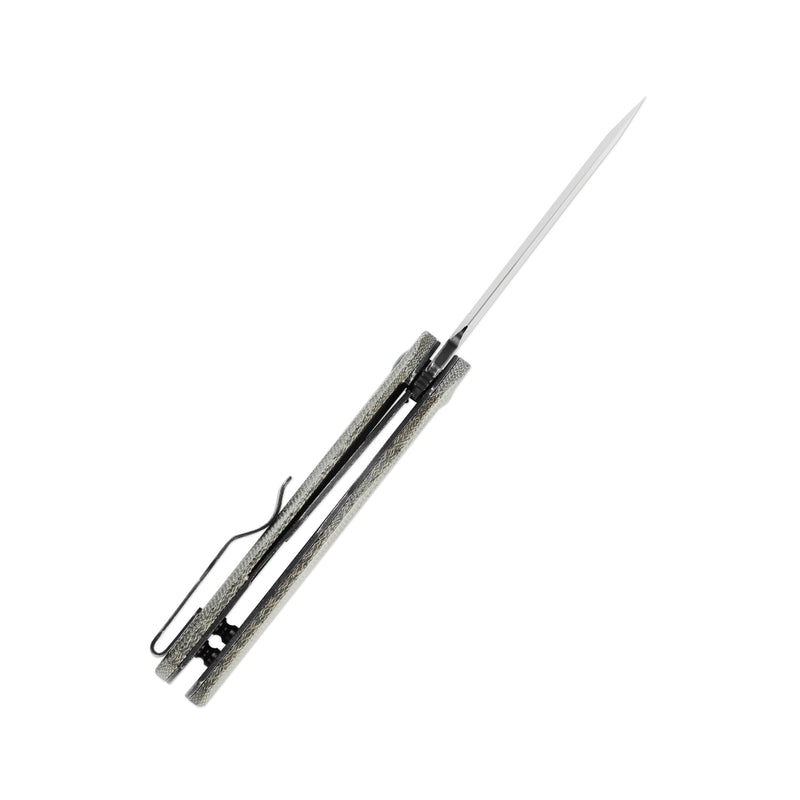 Kizer Sparrow 154CM Blade Liner Lock Micarta Handle V3628C2 (2.99" Black Stonewash)