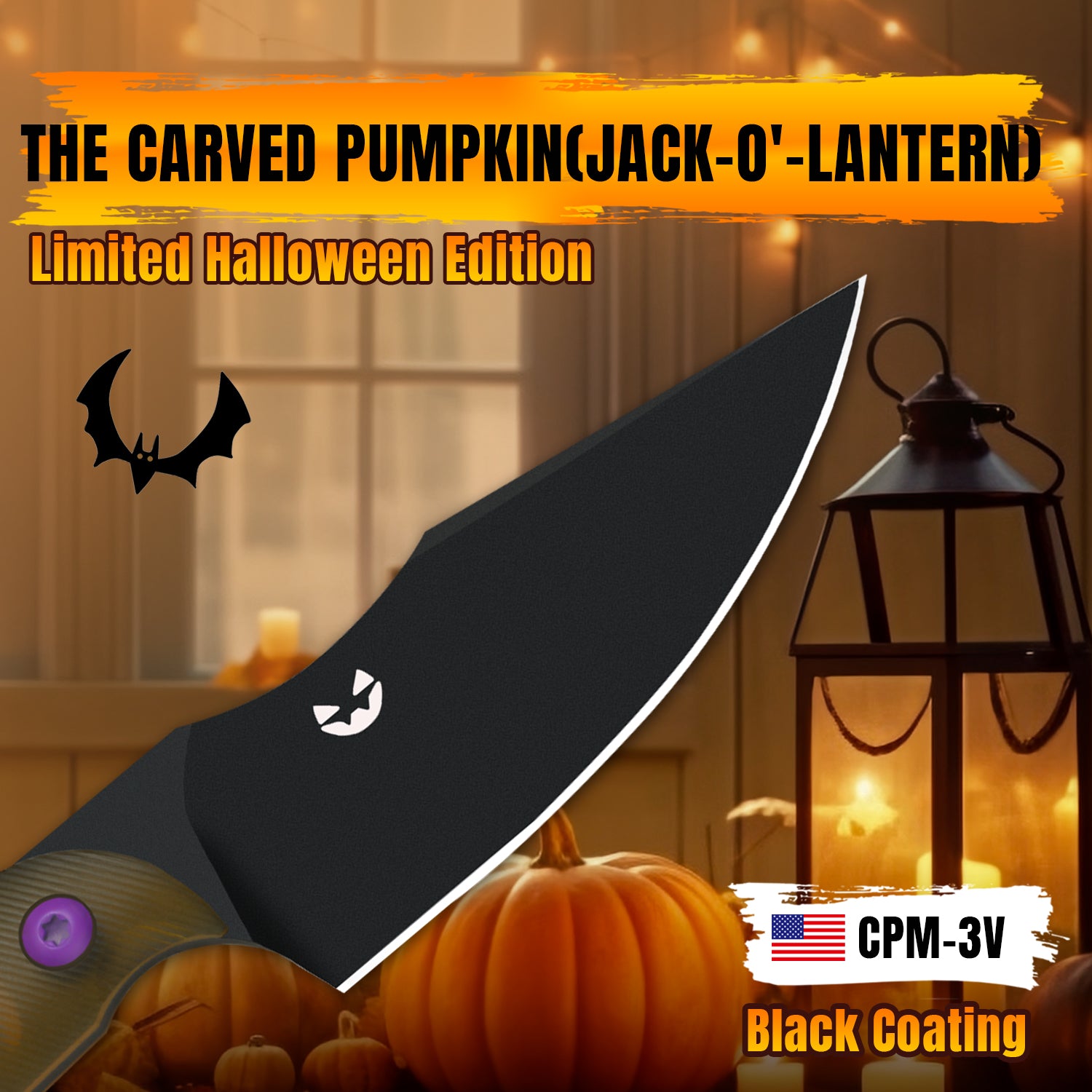 Halloween | Mini Harpoon | 3V Steel | PEI | KizerV™ 1040SHW1 | Limited