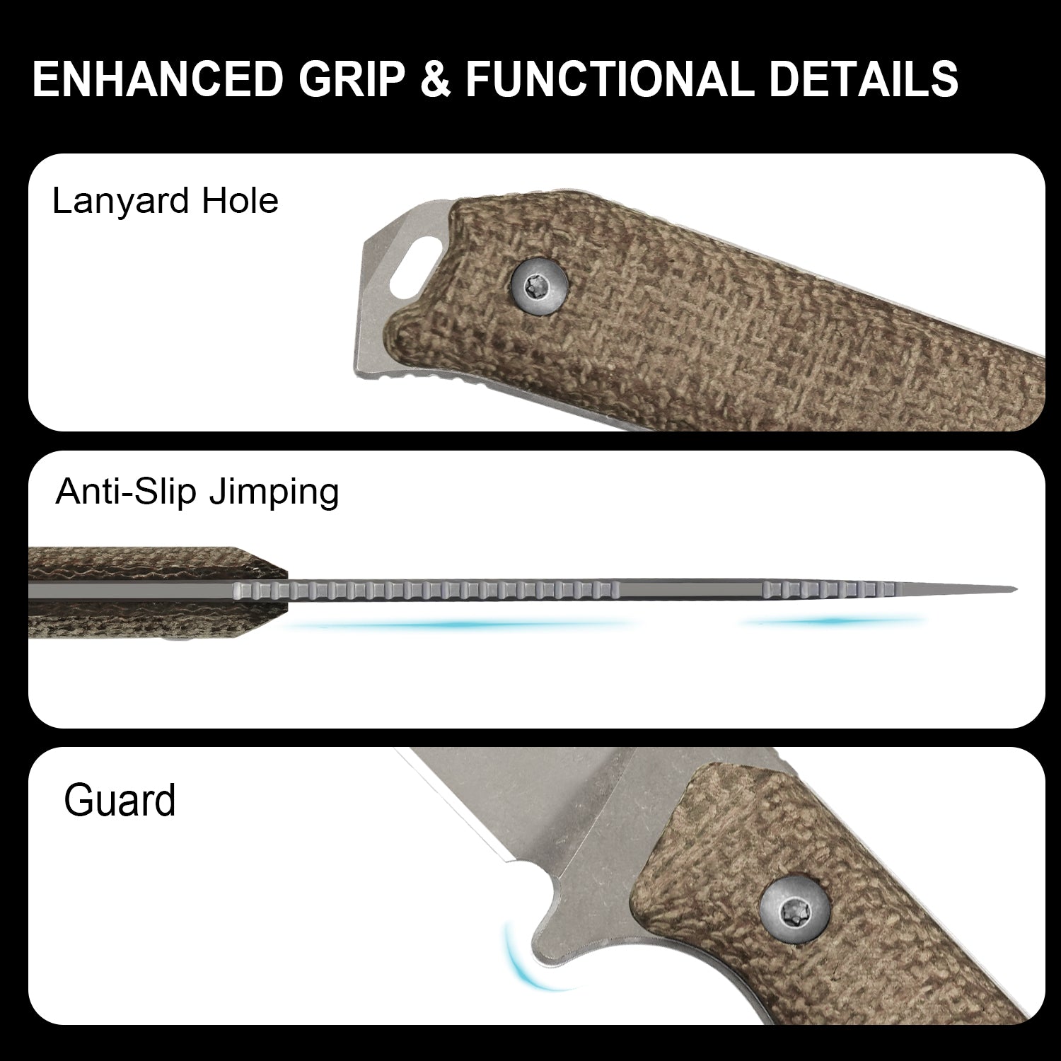 Begleiter® Fix | 3V+Hollow Grind | Burlap Micarta | Hollow Grind | KizerV™ 1045MD1