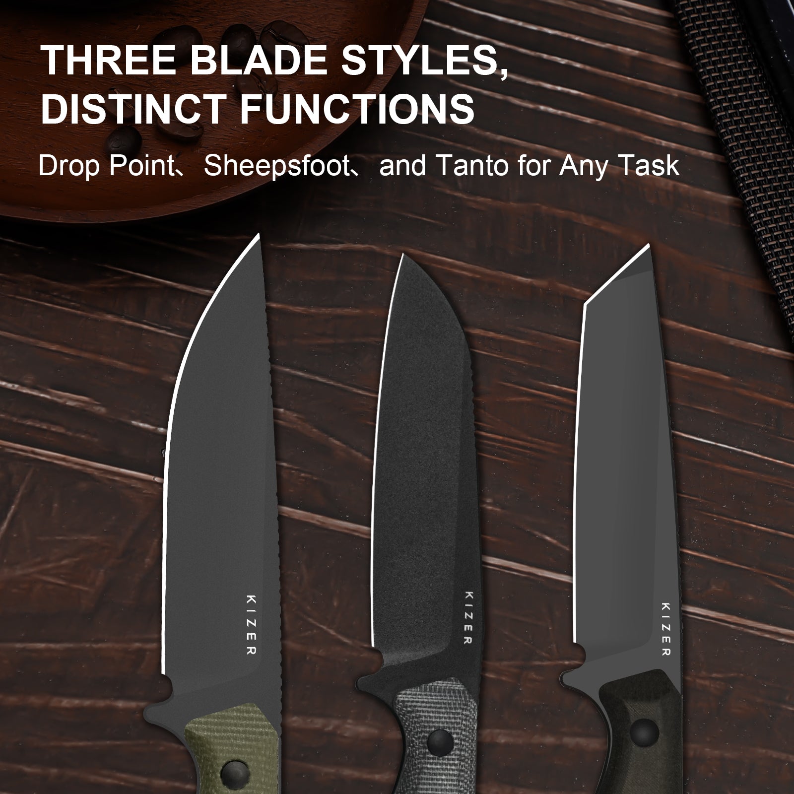 Begleiter Fix 3.75 inch 3V Micarta 1045MS1-Kizer