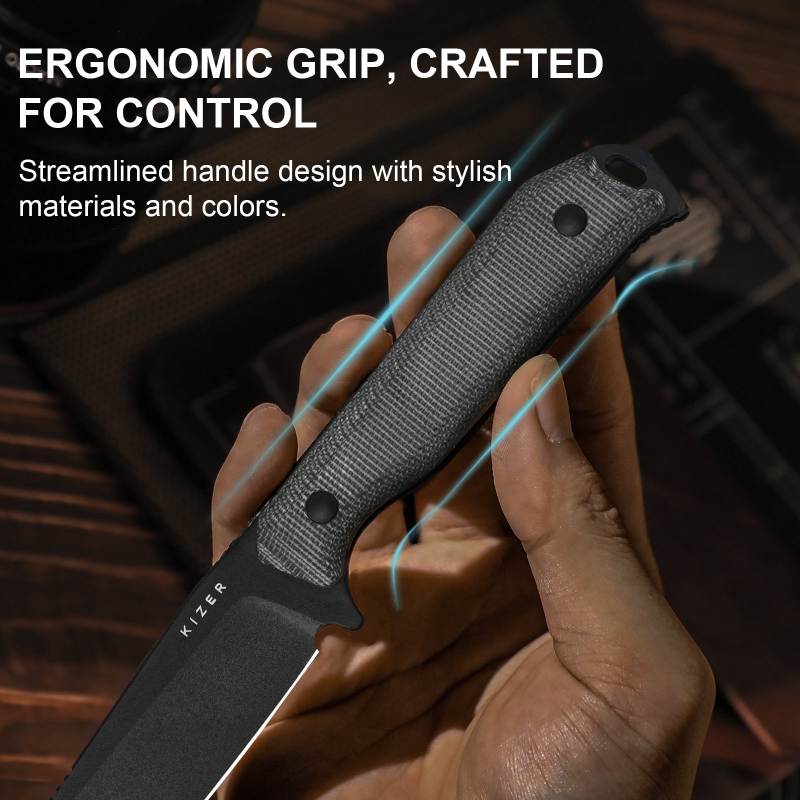 Begleiter Fix 3.75 inch 3V Micarta 1045MS1-Kizer