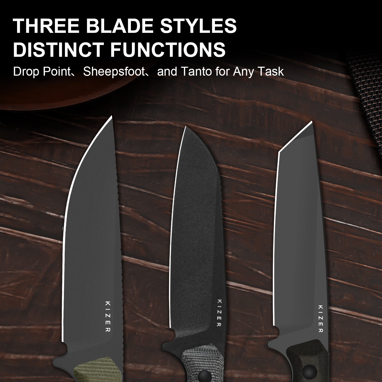 Begleiter® Fix | 3V+Hollow Grind | Richlite (Chocolate Glacier) | Hollow Grind | KizerV™ 1045MT1