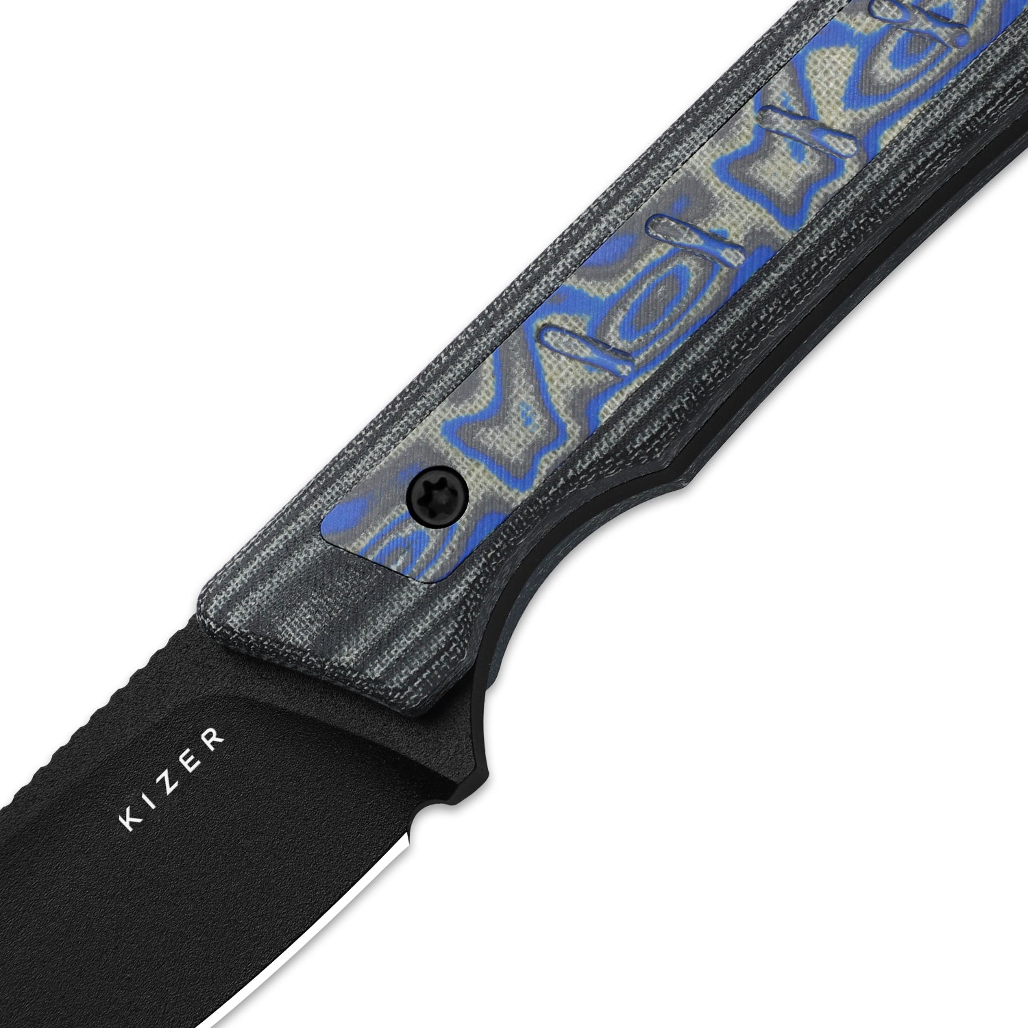 Whiskey Jack | 10V | Micarta With Vortex Pattern | Skeletonized Tang | KizerV™ 1108A1