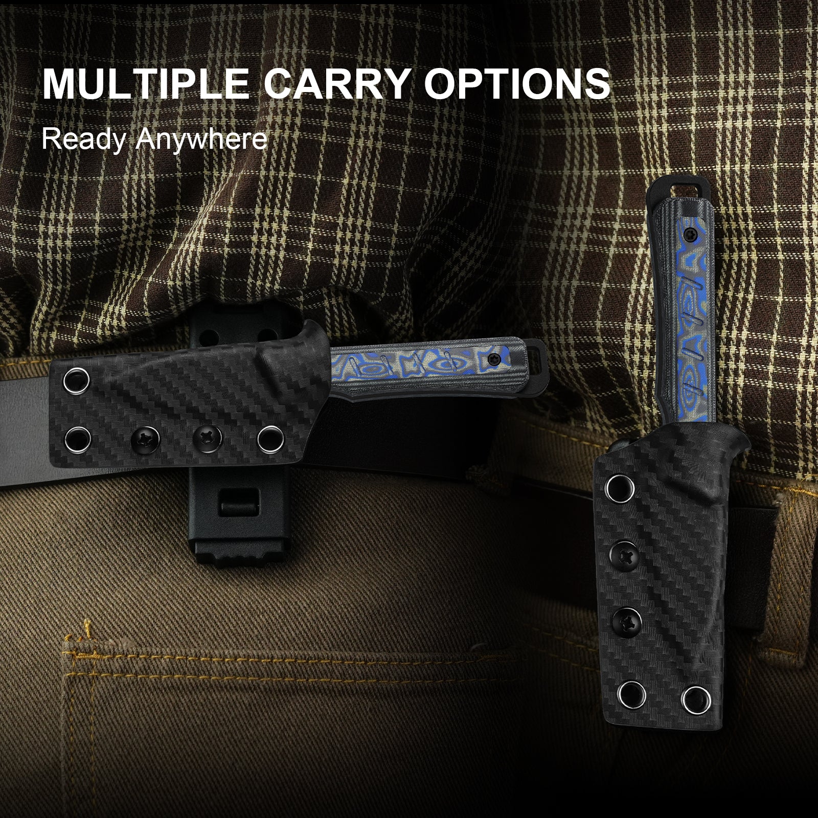 Whiskey Jack | 10V | Micarta With Vortex Pattern | Skeletonized Tang | KizerV™ 1108A1