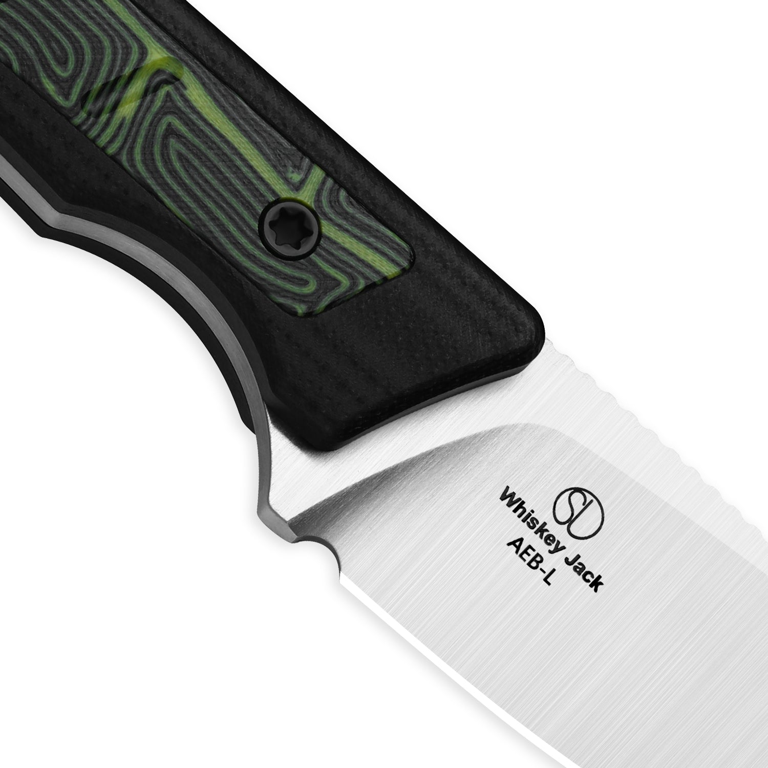 Whiskey Jack | AEB-L | G10 & Damascus G10 | Skeletonized Tang | 1108A3