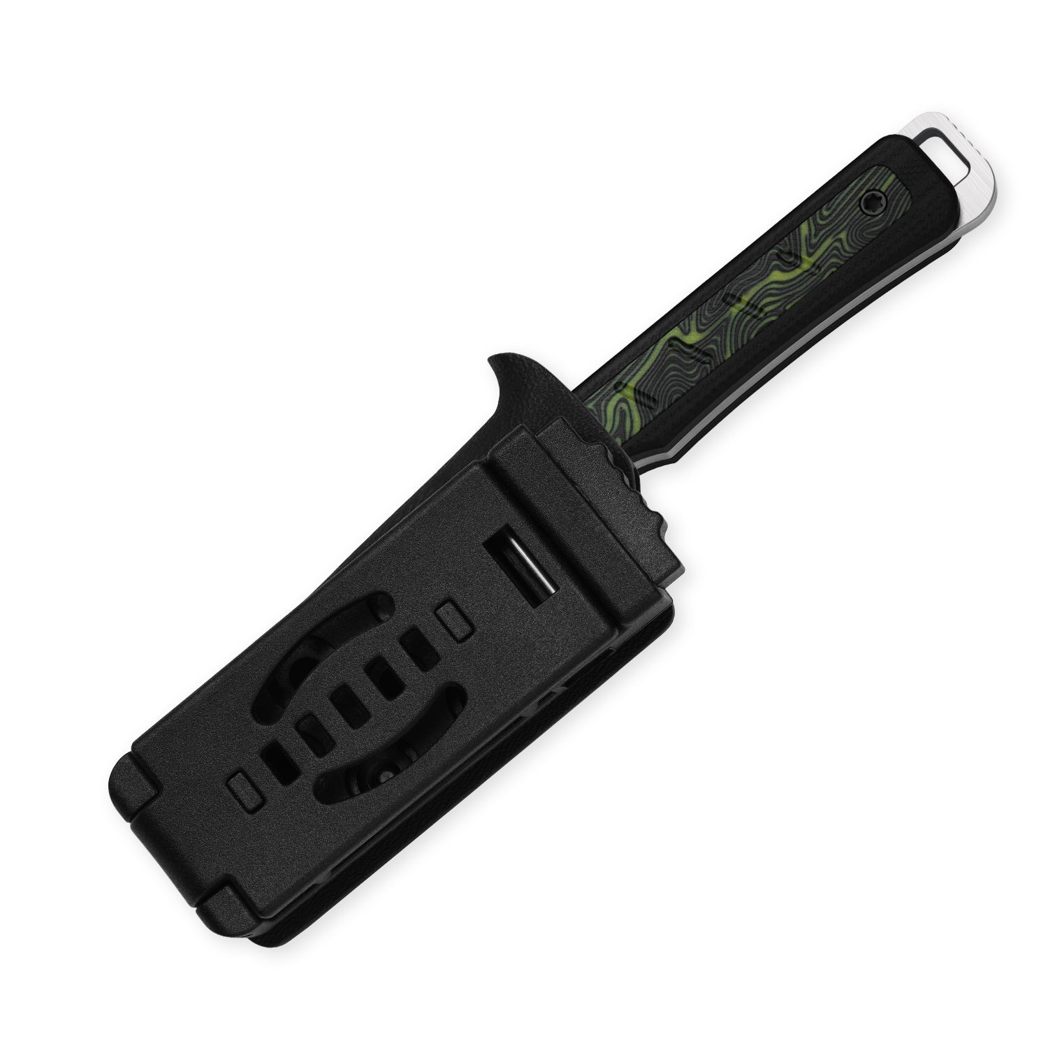 Whiskey Jack | AEB-L | G10 & Damascus G10 | Skeletonized Tang | 1108A3