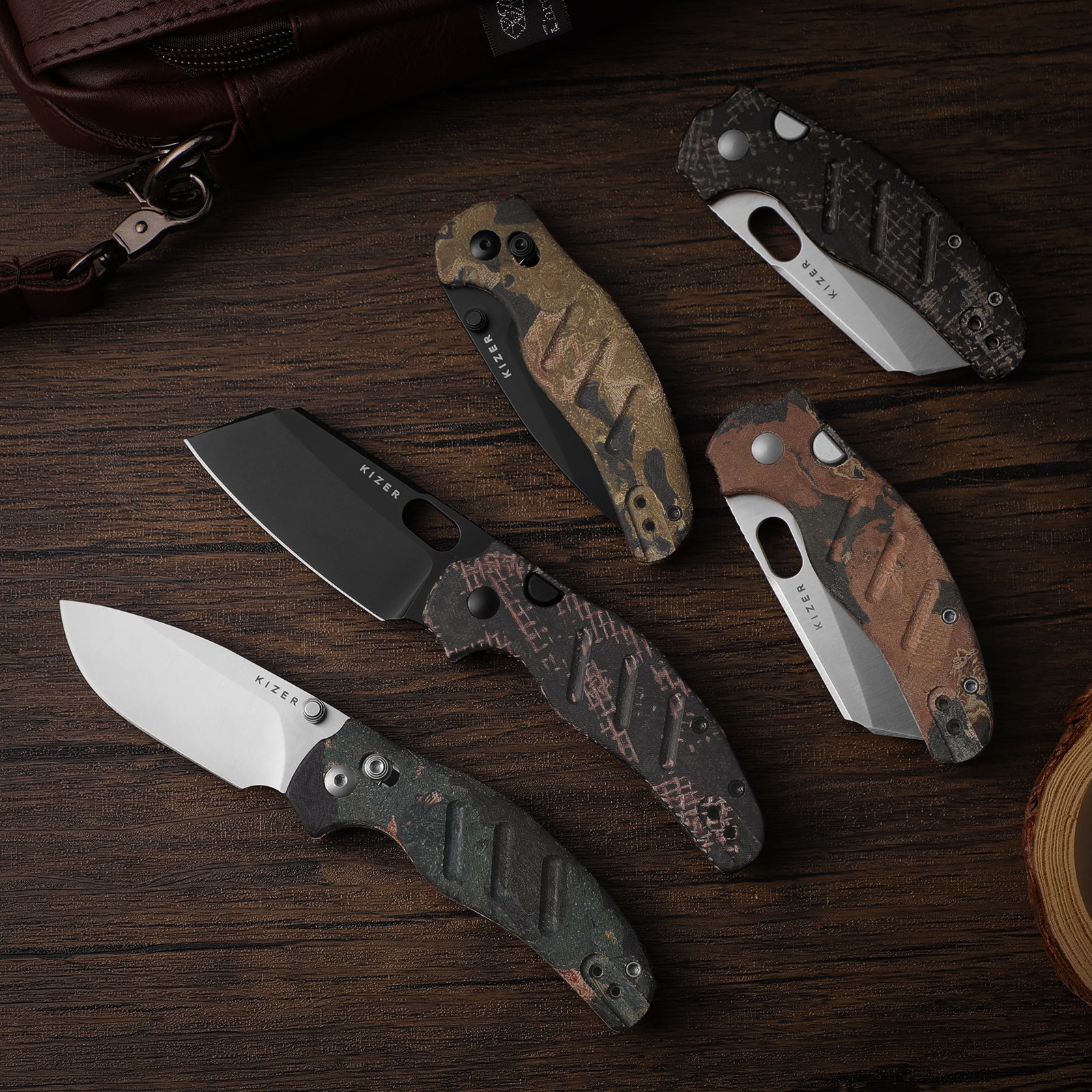 Sheepdog® C01C 2.9 BS | Current Micarta (Black Burlap) | Kizer Button Liner Lock™ | Nitro-V | KizerV™ 3488.29BSA5