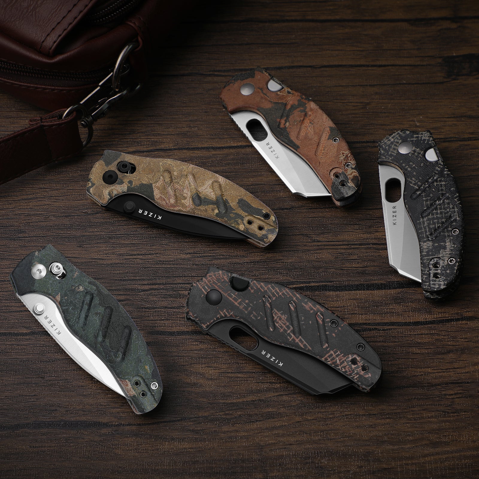 Sheepdog® C01C 2.9 BS | Current Micarta (Black Burlap) | Kizer Button Liner Lock™ | Nitro-V | KizerV™ 3488.29BSA5
