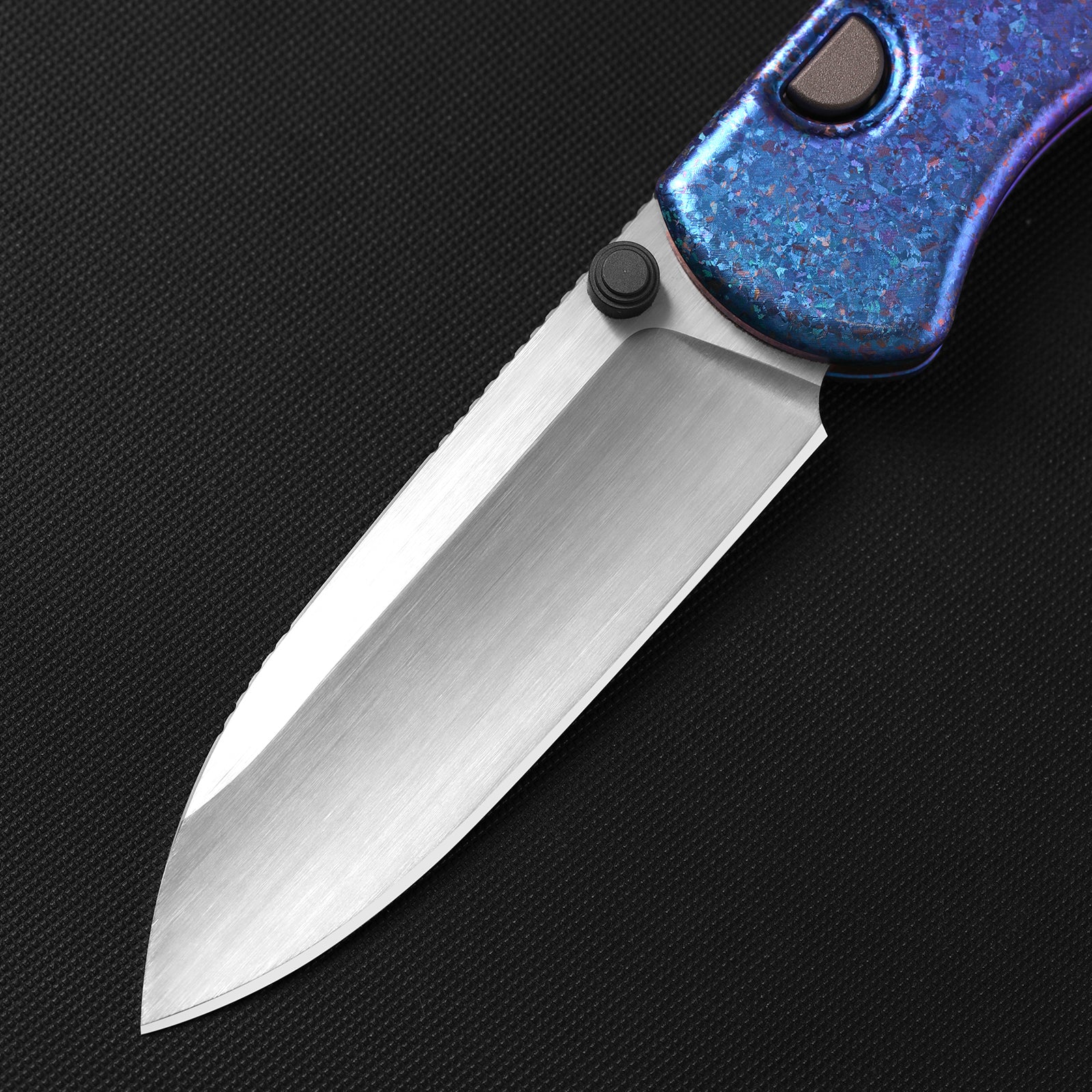 Drop Bear® Zero | Kizer Button Liner Lock™ + Titanium Damascus | M390 + Polished DLC Ultra + Hollow Grind | DLC Titanium | KizerB™ 3619BDA6