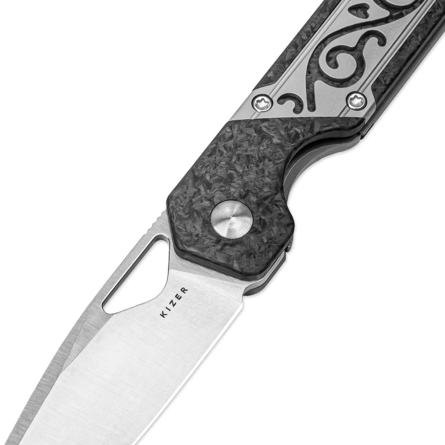 Mini Militaw® | S45VN | Titanium+Carbon Fiber | KizerB™ 3634SA4
