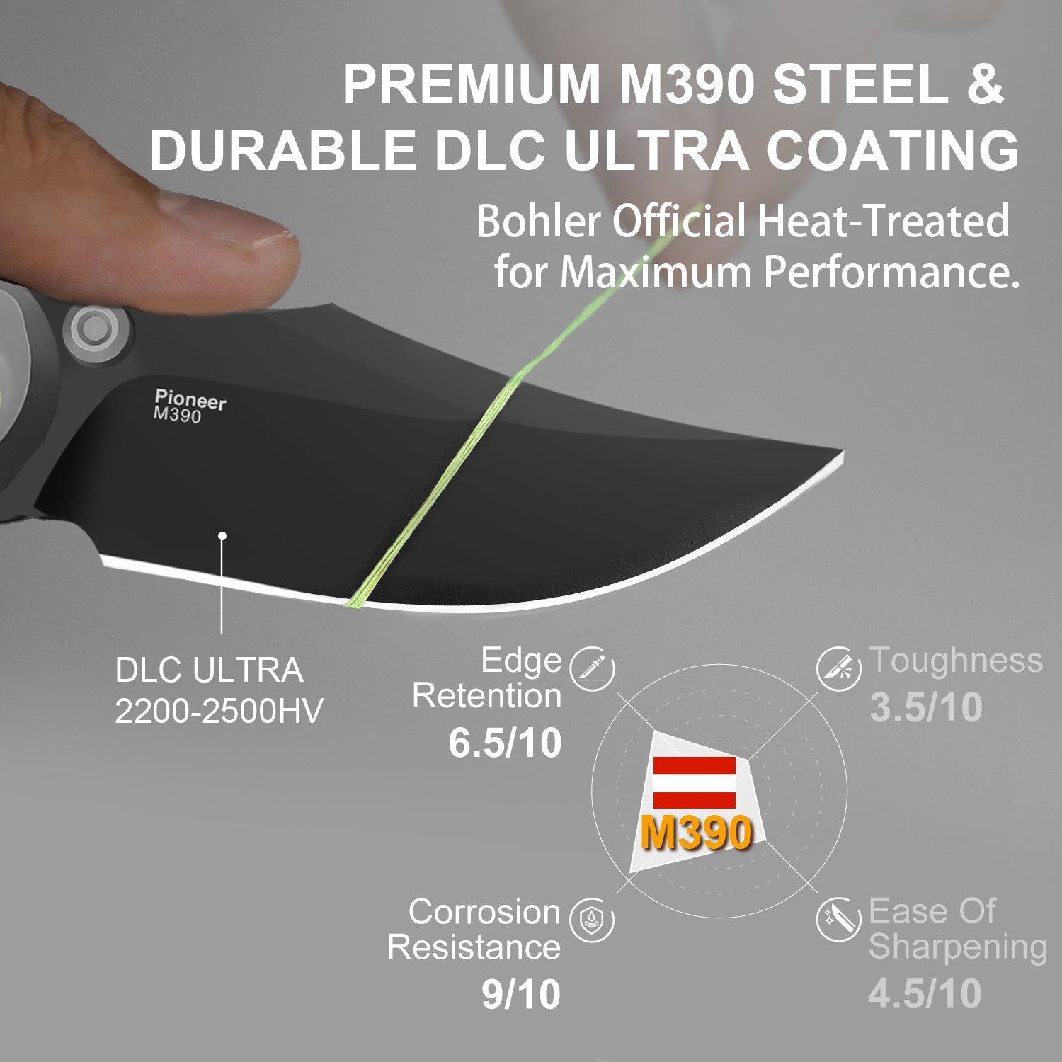 セレクトK PIONEER 3.2 inch M390 Titanium & Marble Carbon Fiber ZX-FK03A1-Kizer