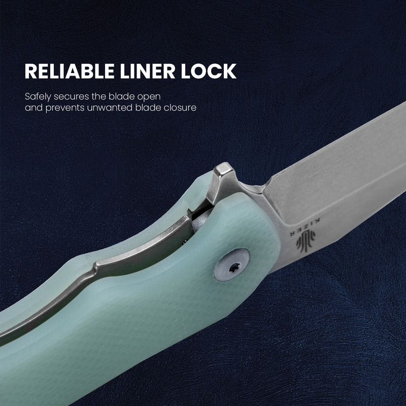 Kizer Yacht Liner Lock G10 Handle L3004A1 (2.99" Stonewashed)