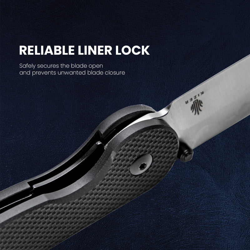 Kizer Seahorse Liner Lock G10 Handle L3009A1 (3.03" Satin)