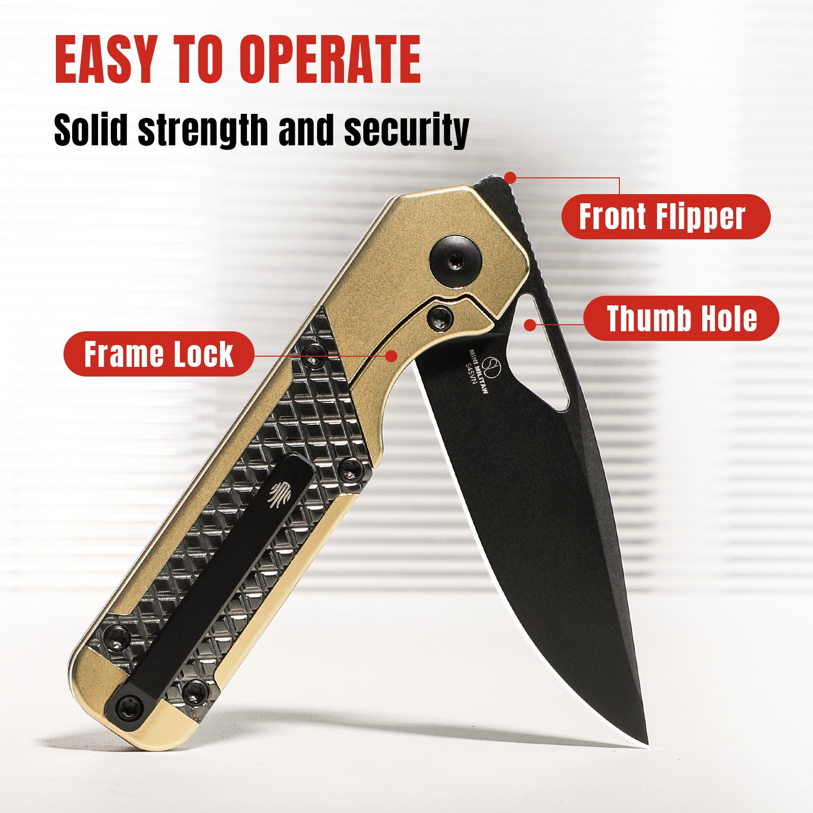 Mini Militaw® | S45VN | Titanium+Zirconium | KizerB™ 3634SA3