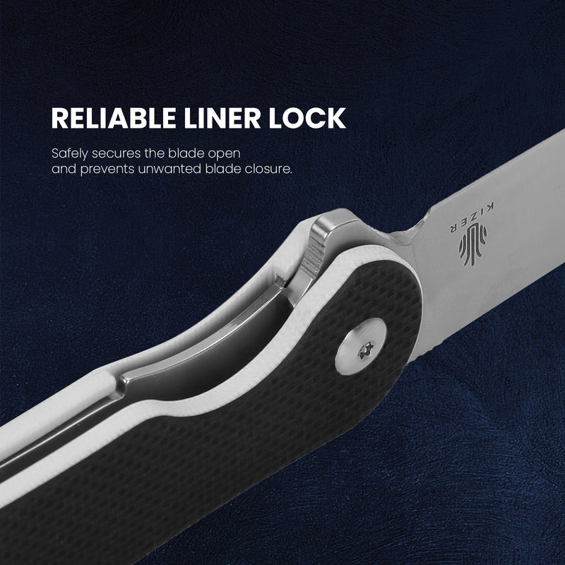 Kizer Sidekick Liner Lock G10 Handle L3006A1 (2.87" Satin)