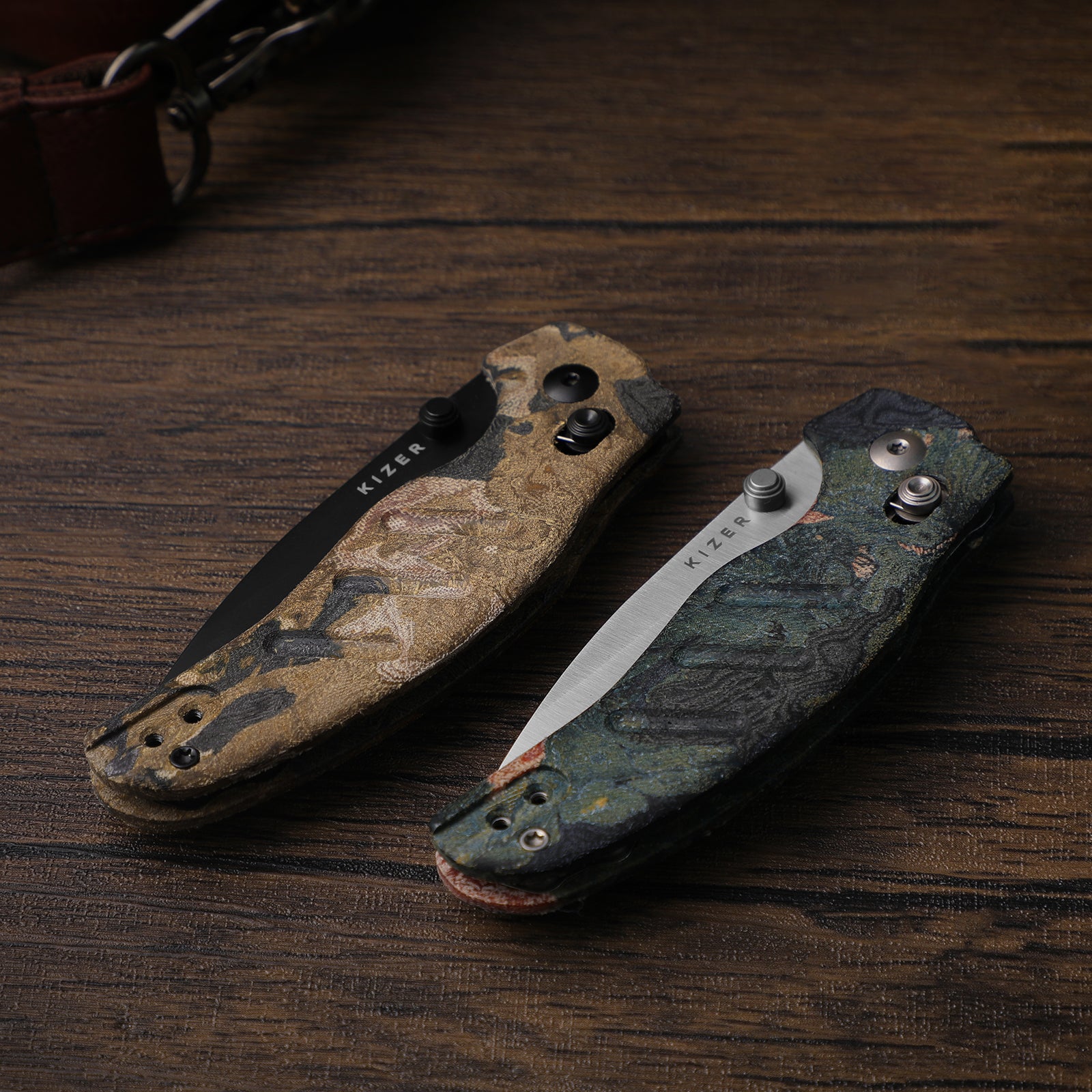 Sheepdog® C01C 2.9 BS | Current Micarta (Black Burlap) | Kizer Button Liner Lock™ | Nitro-V | KizerV™ 3488.29BSA5