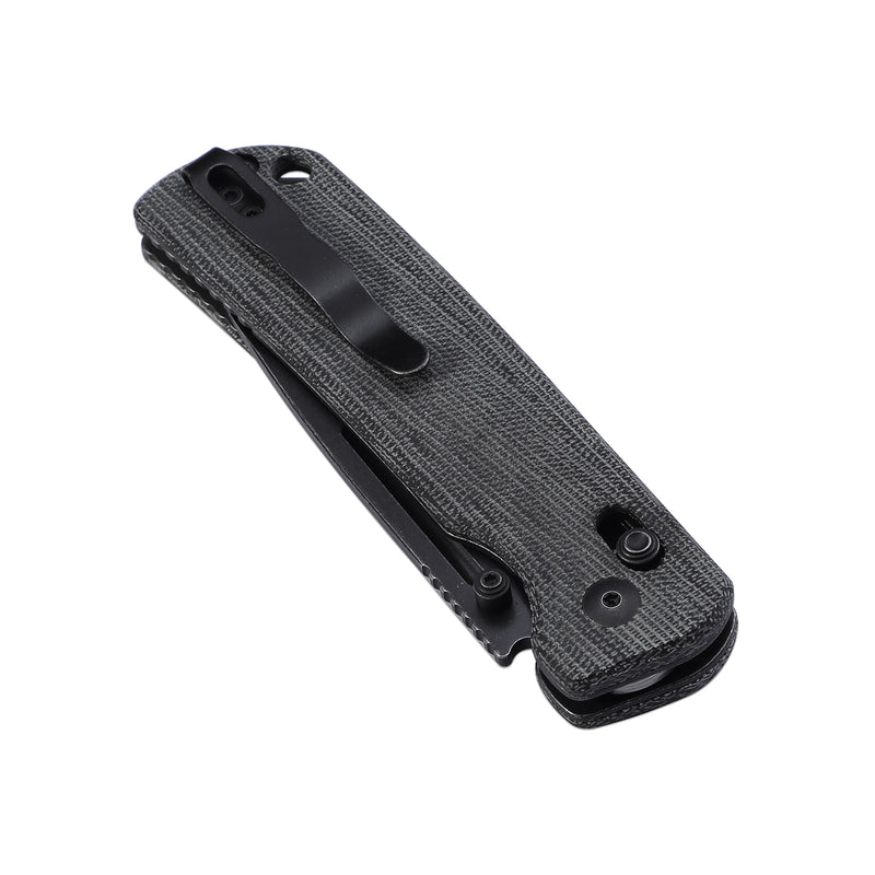 Kizer 154CM Blade Clutch Lock Micarta Handle V4481C3 (3.31" Black Stonewash)