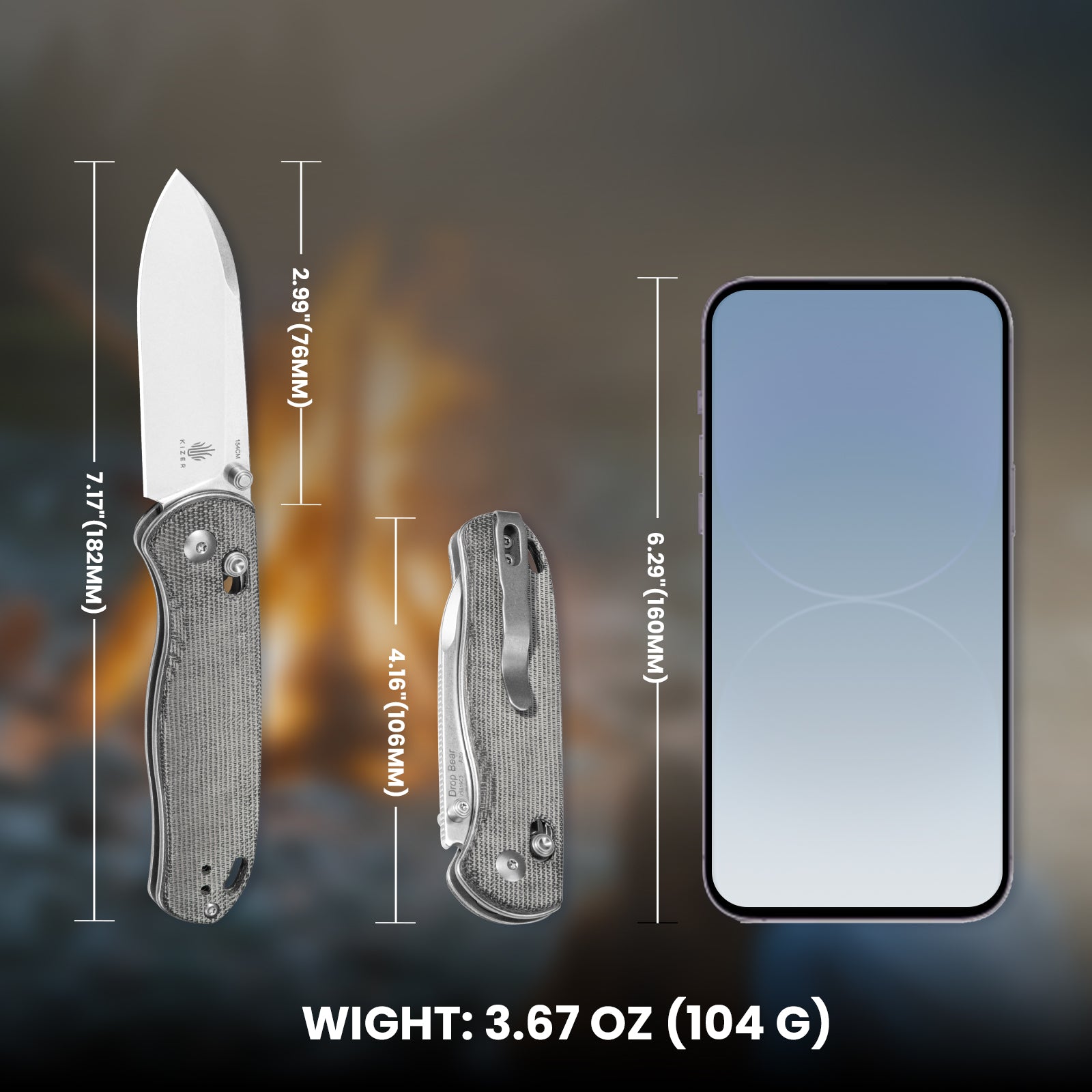 Drop Bear® | 154CM | Micarta | V3619C4